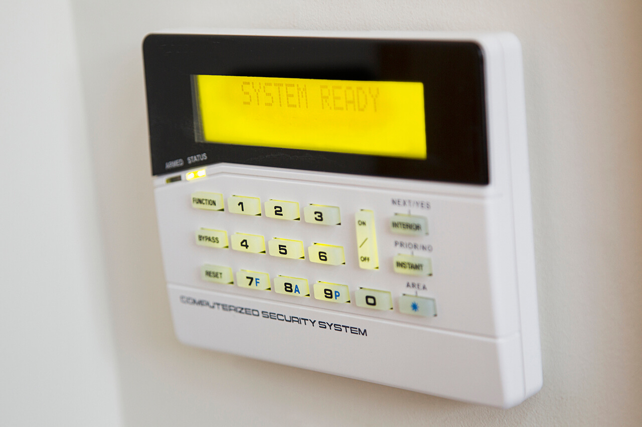 Burglar alarm system control panel